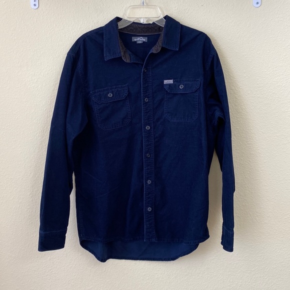 Eddie Bauer Navy Corduroy Shirt - Picture 1 of 6